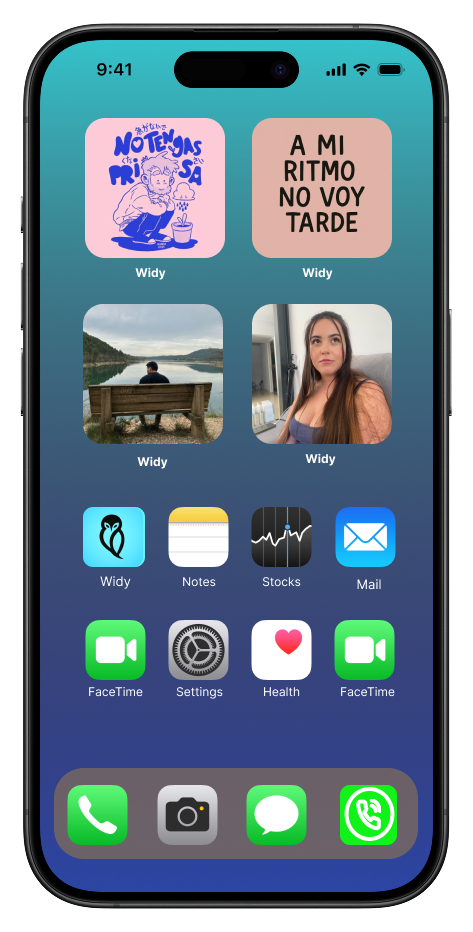 Widget en Pantalla de Inicio